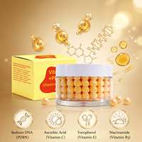 Crème hydratante rajeunissante pour le visage à marque privée OEM, enrichie en PDRN, vitamines, niacinamide, VC, VE, B3, B5, et propriétés raffermissantes