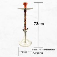 Ensemble de chicha de luxe, design moderne, finition laquée, bois écologique, verre, acier inoxydable, chicha, salon, bar, fête à domicile, cadeau