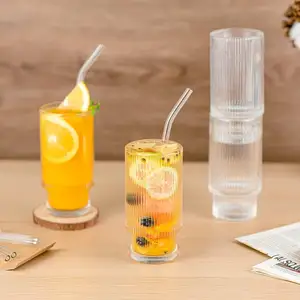 12oz Boba Drinking Glass Water Liquor Mixed Whiskey Beer Cocktail Iced Coffee Glass Glasses Glassware Mug Cup Cups Drinkware