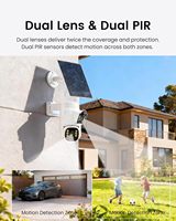 Caméra de sécurité WiFi à énergie solaire, vision nocturne extérieure, audio bidirectionnel, système de surveillance sans fil