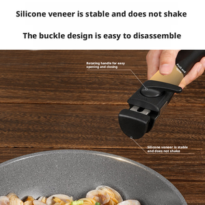 Trio d'ustensiles de cuisine antiadhésifs pour la maison : Wok, poêle à frire et <span class=keywords><strong>casserole</strong></span>, compatibles avec les cuisinières à gaz, revêtement en <span class=keywords><strong>pierre</strong></span> Maifan - Product Image 5