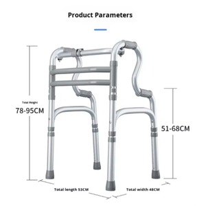2024 Best Selling Lightweight High-quality Aluminum Alloy Four Rollator With Seat <b>Elderly</b> <b>Walkers</b> With Baskets - Product Image 5