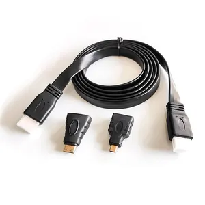 HDMI Cable 3 In 1 With Mini Hdmi And Micro Hdmi Converters Male To Male Cable 1.5m