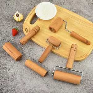 High Quality Wooden Stainless Steel Dumpling Rolling Pin Rolling Pin Dough Roller