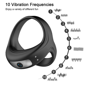 Anneau vibrant médical en silicone en forme de Y pour homme, triple anneau pénien à chargement magnétique USB, étanche IPX7, pour retarder l'éjaculation adulte - Product Image 6