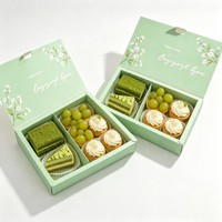 Boîte d'emballage personnalisée avec logo imprimé, vente en gros, boîte en papier de haute qualité pour bonbons, encre à base de soja, boîte à chocolat, biscuits, desserts avec séparateurs