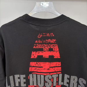 Camisetas Life Hustlers 2026 con Pedrería, Ropa Masculina de Alta Gama, Camisetas 100% Algodón, Impresión Digital Grande, Oferta, Ropa Urbana - Product Image 5
