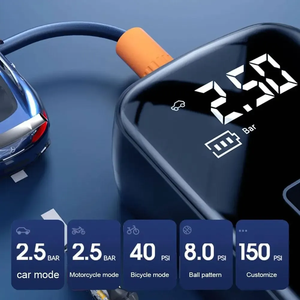 Pompe de gonflage intelligente Ai 2 en 1, rechargeable, batterie externe 150psi, mini gonfleur de <span class=keywords><strong>pneu</strong></span> de voiture portable sans fil - Product Image 2