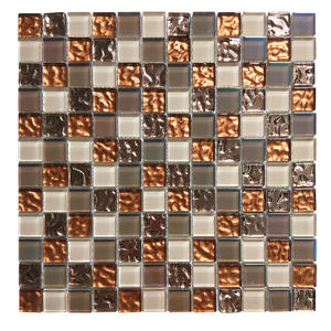 유럽 새로운 핫 세일 모자이크 타일 럭셔리 골드 모자이크 벽 Backsplash 타일 홈 장식 황금 모자이크 유리 및 세라믹 타일 - Product Image 6