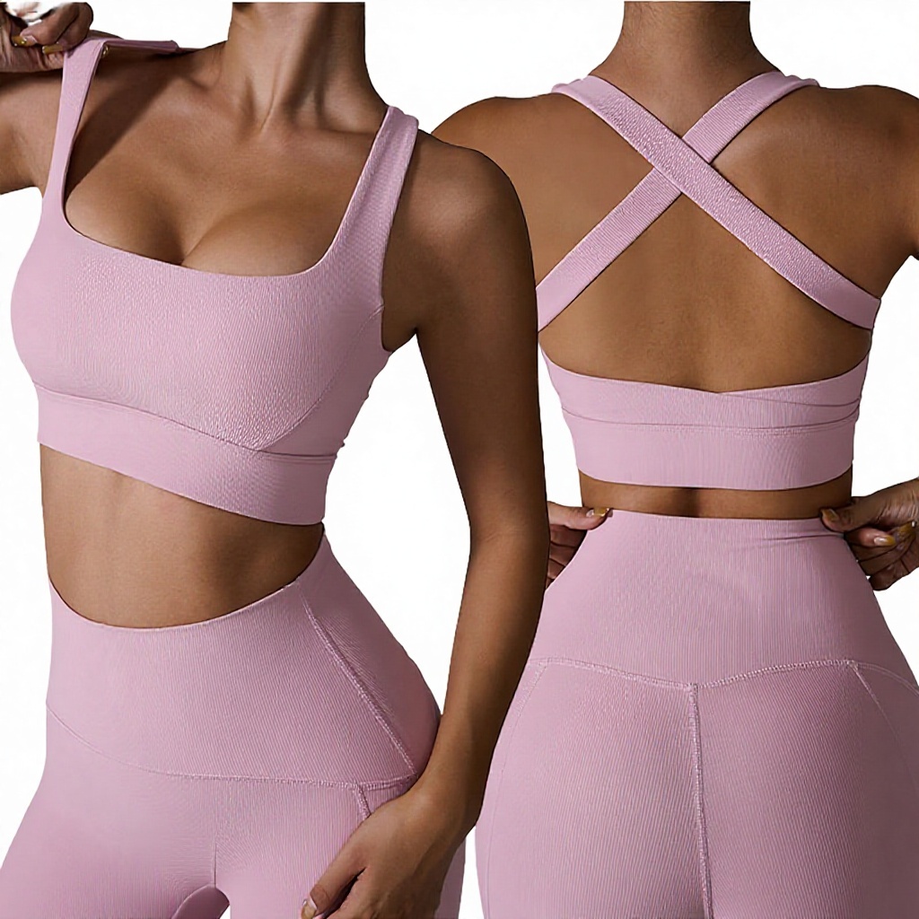 Lightweight Cross Back Yoga Sports Bras Quick Dry Breathable for Women Running