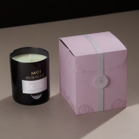 Boîte en carton carrée vide de luxe personnalisée pour pot de bougie de 10 oz avec couvercles et emballage cadeau pour pots de bougie