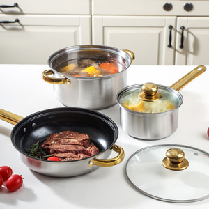 <span class=keywords><strong>12</strong></span> Mảnh chậu Bộ không dính <span class=keywords><strong>Cookware</strong></span> nhà bếp nấu ăn nồi Set không dính <span class=keywords><strong>Cookware</strong></span> Set thép không gỉ với Ấm đun nước bền vững - Product Image 5