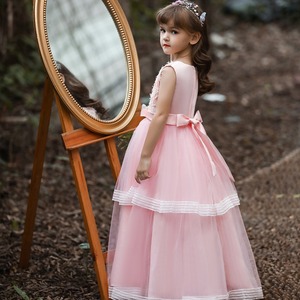 Girls Pink Puffy Princess Dress Long <b>Tulle</b> Stage Performance Costume Size 3-12 Spring 2022 - Product Image 4