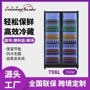 Réfrigérateur vertical commercial à porte simple Odaxin, 220V, thermostat mécanique, dégivrage automatique, étagères réglables - Product Image 3