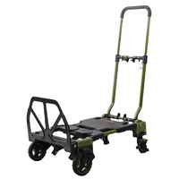 Chariot de transport pliable pour usage domestique et extérieur HT2025F Noir/Vert
