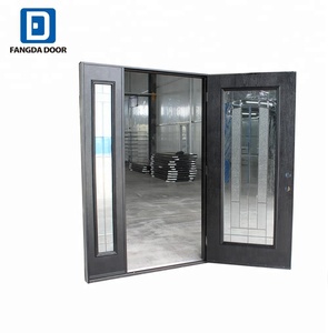 Juego de Puertas de <span class=keywords><strong>Entrada</strong></span> Modernas de 3 Hojas, Estilo Abatible, con Marco y Dos Paneles Laterales - Product Image 5