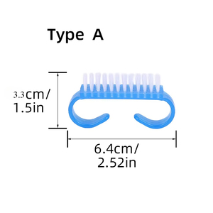 Brosse jetable pour nettoyer la poussière des ongles, manche en plastique souple, outil de manucure et pédicure en corne de vache - Product Image 3