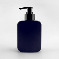 Bouteille PE noire mate haut de gamme 150 ml à faible MOQ pour gel douche, lotion corporelle et pompe à lotion