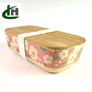 Hot sale bamboo fiber lid air tight food container, storage box,lunchbox