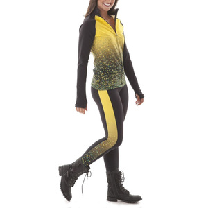 Conception personnalisée gratuite : uniformes d'échauffement pour cheerleading et gymnastique, équipement d'entraînement pour filles, veste d'entraînement avec logo imprimé - Product Image 1