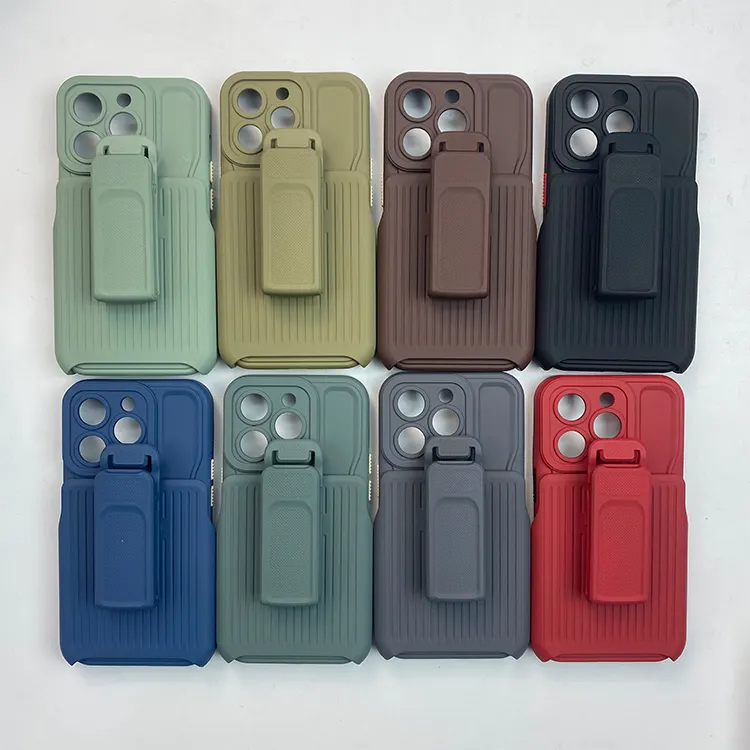 Capa de proteção completa para celular iphone 15 14 13 12 11 pro max com clipe de cinto para Samsung