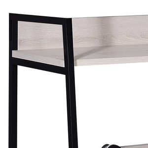 DB Traditional 5-Tier Ladder <b>Bookshelf</b> in Natural and Black for Home Office Living Room and Workshop Made of <b>Glass</b> - Product Image 3