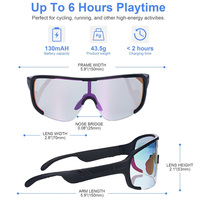 Lunettes de cyclisme sans fil, lunettes de sport avec protection UV400, lunettes de soleil sport Bluetooth avec audio intégré