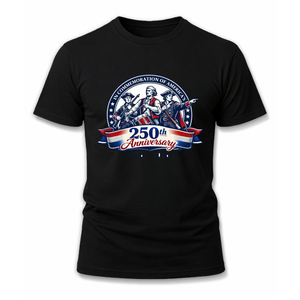 Camiseta Patriótica del 250.º Aniversario de la Independencia de EE. UU., 250 Años de América, 1776-2026, 4 de Julio, Camisetas de la Libertad - Product Image 1