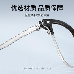 Lunettes de vue Danyang pour hommes, monture carrée pleine en titane pur, modèle 72001, légères, style vintage, monture sourcil - Product Image 5