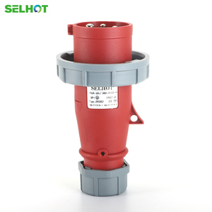 SELHOT <span class=keywords><strong>Prise</strong></span> et Fiche Industrielles Électriques Extérieures Étanches IP67 Triphasées 16A/32A Mâle et Femelle avec 4 Prises CN - Product Image 1