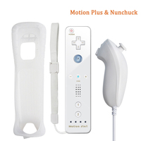 DATA FROG Télécommande sans fil blanche pour Nintendo Wii avec Motion Plus et Nunchuck Joystick Zapper Gun pour manette Wii U