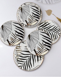New Arrival Kitchen Utensils Black Leaf Ceramic Dinnerware <strong>Sets</strong> <strong>Bone</strong> <strong>China</strong> Wedding <strong>Dinner</strong> Plates <strong>Sets</strong> - Product Image 6