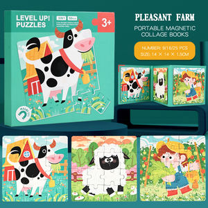 หนังสือปริศนาแม่เหล็กแบบพกพา ชุดเล่นฟาร์มสัตว์ สำหรับเด็กวัย 3-5 ปี - Product Image 1