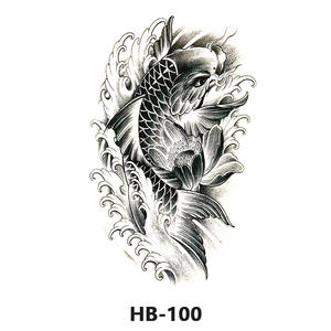 Realista Koi Flor <span class=keywords><strong>de</strong></span> pez temporal media <span class=keywords><strong>manga</strong></span> tatuaje grande adulto cuerpo arte maquillaje <span class=keywords><strong>en</strong></span> <span class=keywords><strong>brazo</strong></span> pecho Material <span class=keywords><strong>de</strong></span> papel <span class=keywords><strong>para</strong></span> Mujeres Hombres - Product Image 6