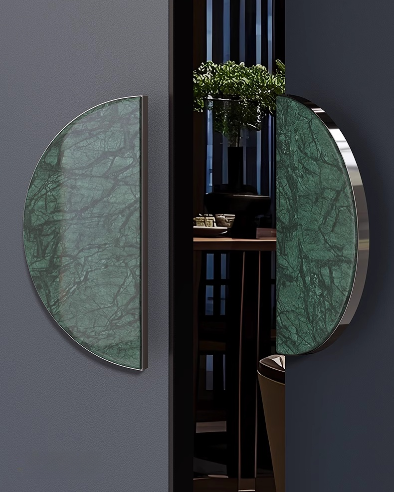 Marbre vert de l'Inde naturelle + chrome