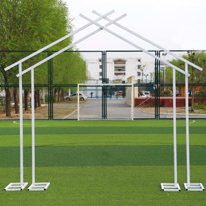 Accessoires de mariage de haute qualité Festival fête arc hexagonal étagère dorée porte de fleurs 2.5M nouvelle scène de mariage fond <span class=keywords><strong>ballon</strong></span> arc - Product Image 4