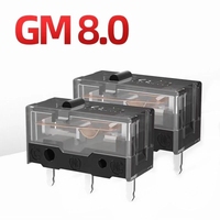 Nouveau contacteur d'or GM8.0 10 pièces/1Pc Micro commutateurs 80 millions de vie en plastique souris d'ordinateur bouton gauche/droite Max 5V