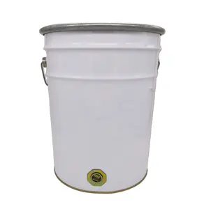 20L tapered steel chemical paint pail / Paint bucket w/out handle with tap