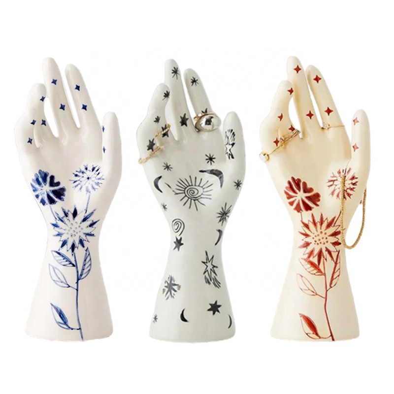 Подставка для ювелирных изделий ручной работы, 3D керамический держатель для ювелирных изделий, кольцо-статуя, ожерелье