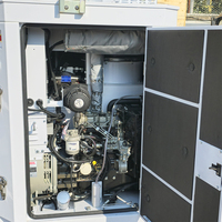 Générateur diesel portable Perkins avec tour d'éclairage LED 4x500W, réservoir de 200L, 9m, 6KW, pour travaux routiers