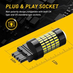 AUXITO ฟูล 360 °   หลอดไฟ LED รุ่น Beam 102H Series 3157 6000K แสงสีขาว สำหรับไฟเบรก ไฟเลี้ยว ไฟถอยหลัง ปรับความสว่างได้สองโหมด - Product Image 4