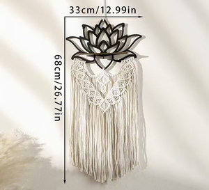 Arte de Pared de Algodón con Forma de Loto, Estilo Bohemio Irregular, Moderno y Minimalista, Decoración Costera, Envío Directo - Product Image 6