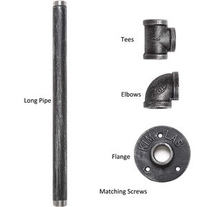 Beugels Heavy Duty <span class=keywords><strong>2</strong></span> 3 Lagen Tiered Decor Rustieke Metalen Staal Drijvende Montage Gietijzeren Industriële Muur Plank Pijp Beugel - Product Image 4