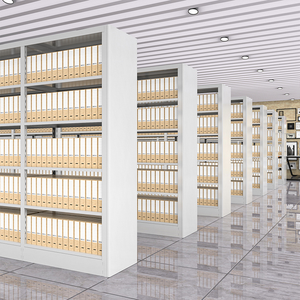 خزانة كتب معدنية كبيرة وطويلة قابلة للتمديد بتصميم عصري لغرفة المعيشة والمكتب والمدرسة والمكتبة - Product Image 1