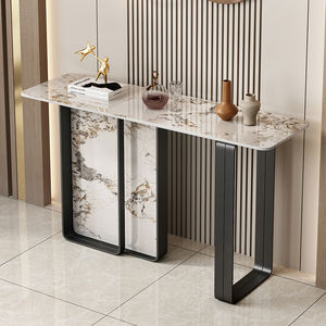 Table console créative moderne en dalles de roche Table de porche de luxe pour hôtels et personnes âgées Armoire <span class=keywords><strong>murale</strong></span> d'entrée simple - Product Image 1