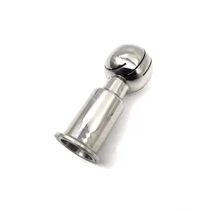 High Pressure Stainless Steel Sanitary Tank Spray Tri Clamp Fixed Rotary Cleaning Ball