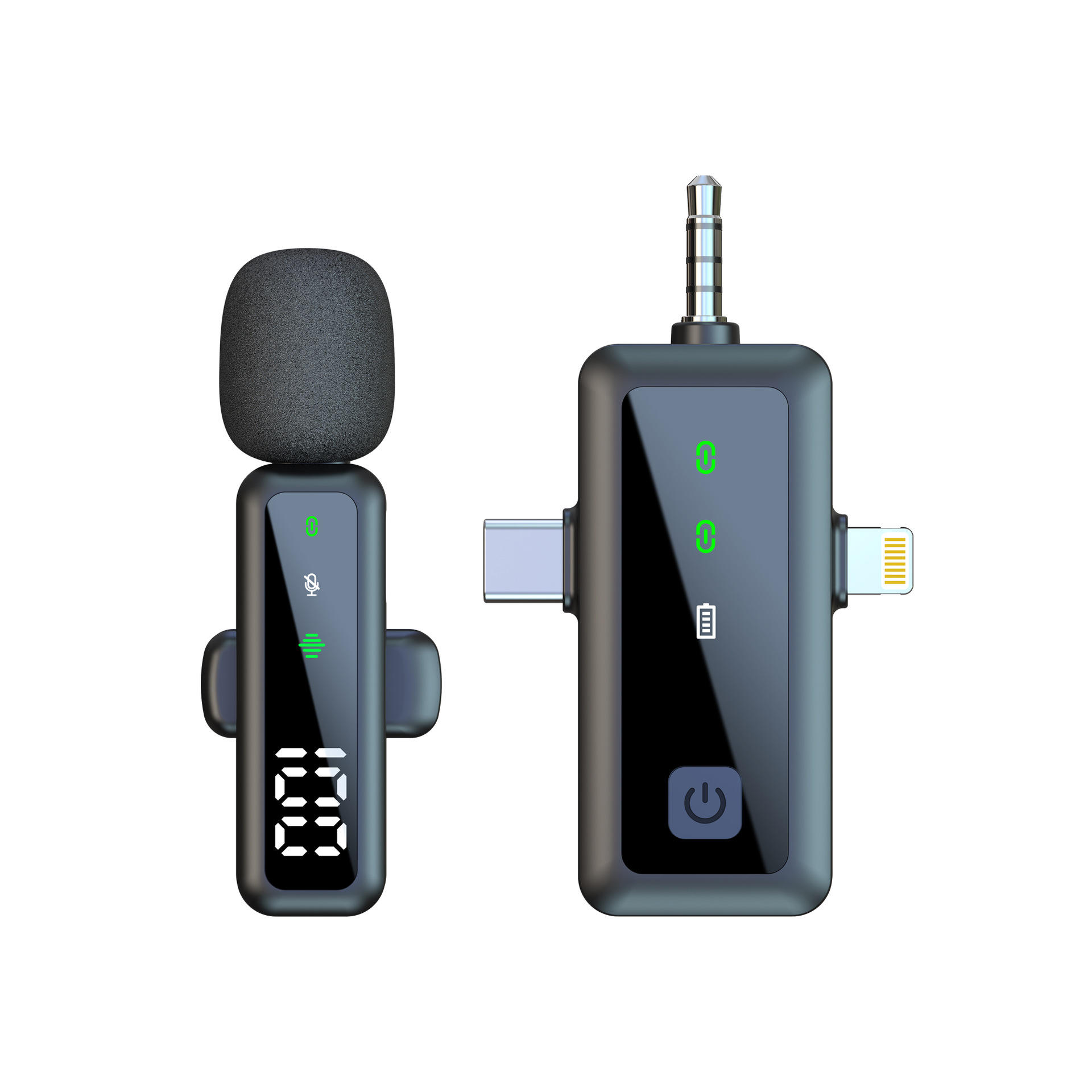 H68 Black One - to - One Single Microphone Digital Display Model