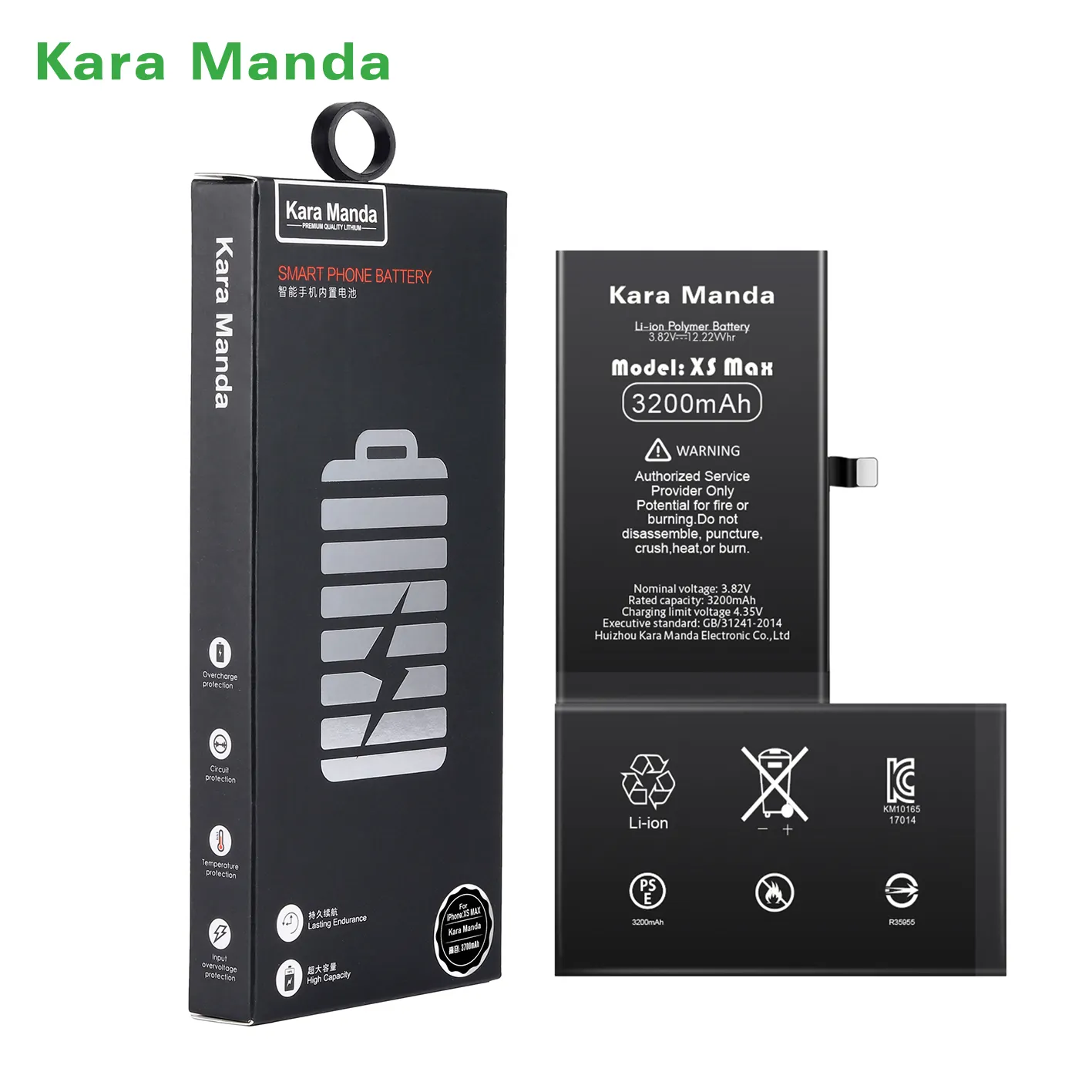 L'usine Kara Manda accepte les batteries d'origine TI IC OEM pour iPhone 5 5s 6 6s se 7 7Plus 8 8plus X XR XS Max 12 13 Pro Max