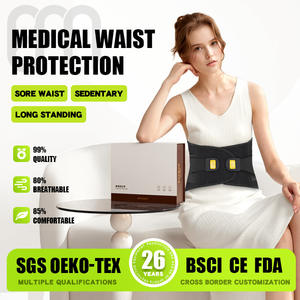 Ceinture de soutien lombaire chauffante à infrarouge lointain pour le sport, respirante, avec plaque en acier, thérapie magnétique, soins de santé, sangles de compression - Product Image 3