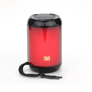 Alto-falante RGB colorido transparente com luz LED de mesa, mini alto-falante portátil com subwoofer de diafragma, alto-falante único
